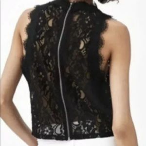 Zara Trafaluc Lace Sleeveless Crop Top size M